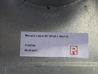 8 x mecano t 90° horizont. 55x110 ø125 - afbeelding 3 van  4
