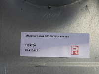 8 x mecano t 90° horizont. 55x110 ø125 - afbeelding 4 van  4