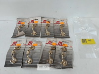 8 x meubelgreep zamak vermessingd 100 mm - afbeelding 2 van  3
