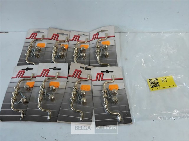8 x meubelgreep zamak vermessingd 110 mm - afbeelding 1 van  3