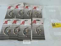 8 x meubelgreep zamak vermessingd 70 mm - afbeelding 2 van  3