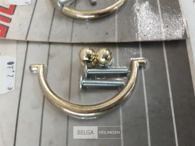 8 x meubelgreep zamak vermessingd 70 mm - afbeelding 3 van  3