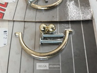8 x meubelgreep zamak vermessingd 70 mm - afbeelding 3 van  3