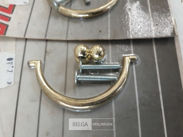 8 x meubelgreep zamak vermessingd 70 mm - afbeelding 3 van  3