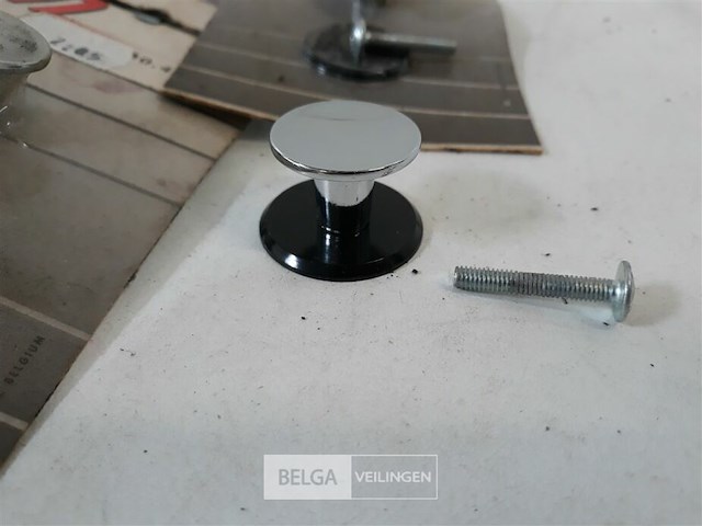 8 x meubeltop zamac verchroomd 25 mm met onderplaat - afbeelding 3 van  3