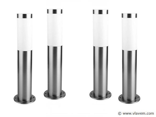 8 x mila 45 rvs opaal grond lamp - afbeelding 3 van  9