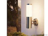 8 x mila s opaal buiten wandlamp rvs - afbeelding 6 van  7