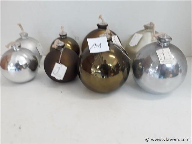 8 x olie lampje rond + 4 navulling - afbeelding 2 van  2