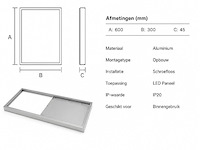8 x opbouw frame voor led paneel – 600x300mm – ip20 – frame-3060 - afbeelding 1 van  5