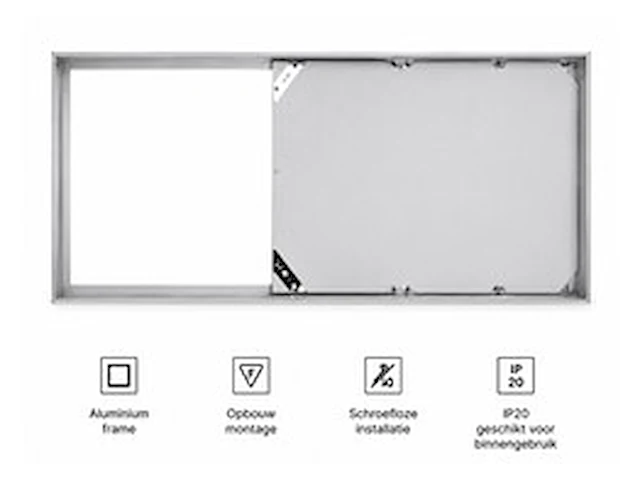 8 x opbouw frame voor led paneel – 600x300mm – ip20 – frame-3060 - afbeelding 1 van  6