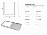 8 x opbouw frame voor led paneel – 600x300mm – ip20 – frame-3060 - afbeelding 5 van  6