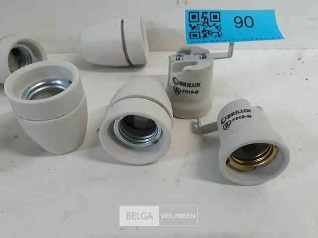 8 x porseleinen fitting e27 2 assorti - afbeelding 3 van  3