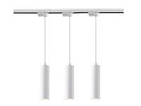 8 x railspot gu10 decoratief hanglamp cilinder 24cm zand wit - afbeelding 3 van  6