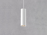 8 x railspot gu10 decoratief hanglamp cilinder 24cm zand wit - afbeelding 4 van  6