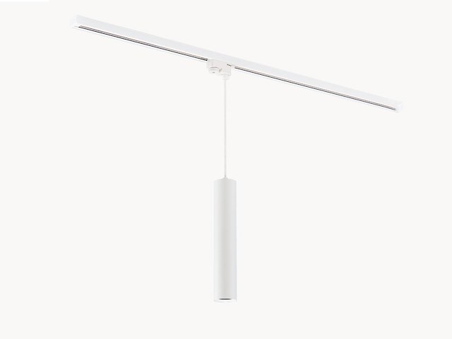 8 x railspot gu10 decoratief hanglamp cilinder 24cm zand wit - afbeelding 2 van  6