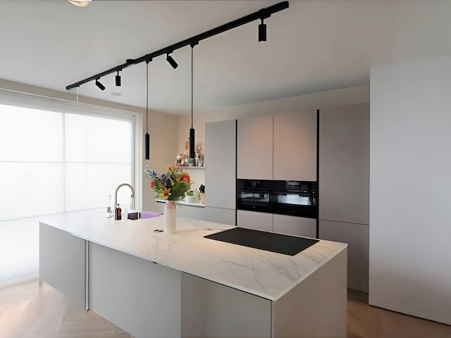 8 x railspot gu10 decoratief hanglamp cilinder 24cm zand zwart - afbeelding 3 van  8