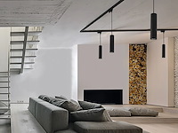 8 x railspot gu10 decoratief hanglamp cilinder 24cm zand zwart - afbeelding 6 van  8