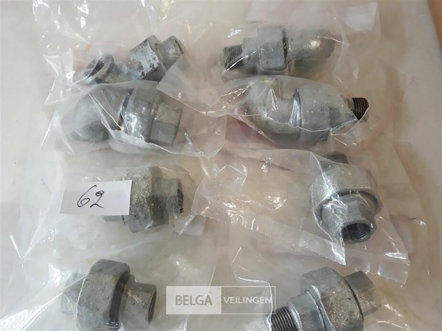 8 x schroefkoppeling 3/8 galva 4 assorti - afbeelding 3 van  3