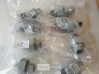 8 x schroefkoppeling 3/8 galva 4 assorti - afbeelding 3 van  3