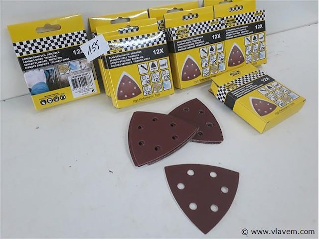 8 x schuurschijven driehoek 12 stuks - afbeelding 2 van  2