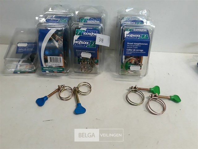 8 x slangklem met vleugelmoer 2 stuks - afbeelding 2 van  3