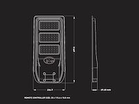 8 x solar 5000k 1500lm led straatverlichting met remote - afbeelding 5 van  7