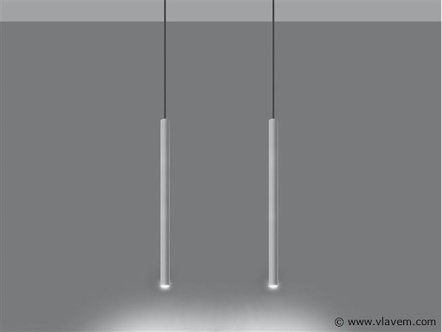 8 x solo tube slim design hanglamp wit - afbeelding 1 van  8