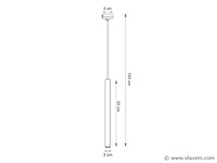 8 x solo tube slim design hanglamp wit - afbeelding 5 van  8
