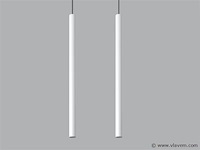 8 x solo tube slim design hanglamp wit - afbeelding 6 van  8