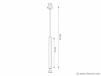 8 x solo tube slim design hanglamp wit - afbeelding 5 van  8