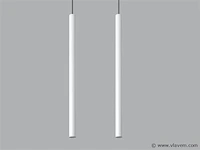 8 x solo tube slim design hanglamp wit - afbeelding 6 van  8