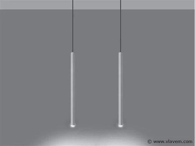 8 x solo tube slim design hanglamp wit - afbeelding 7 van  8