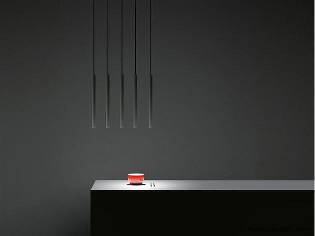 8 x solo tube slim design hanglamp zwart - afbeelding 1 van  8