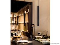 8 x solo tube slim design hanglamp zwart - afbeelding 3 van  8