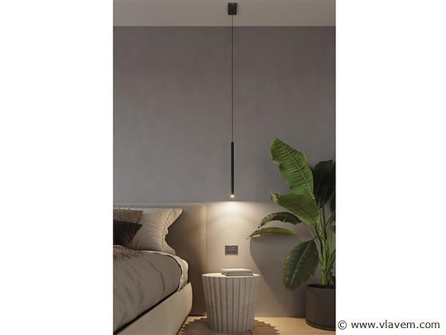 8 x solo tube slim design hanglamp zwart - afbeelding 4 van  8