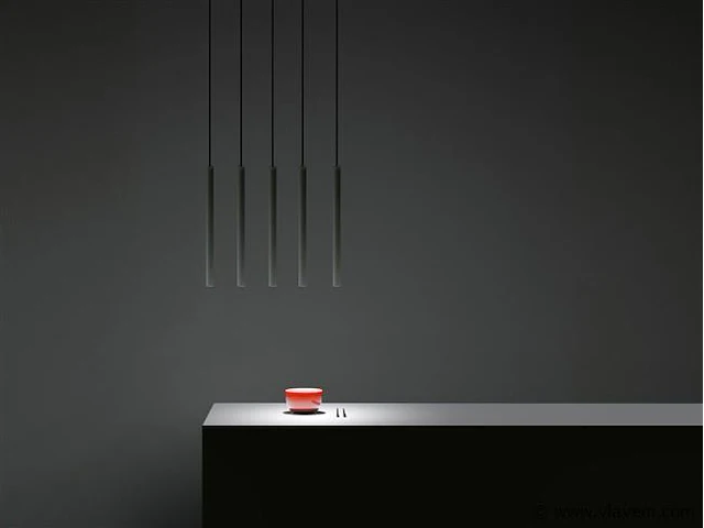 8 x solo tube slim design hanglamp zwart - afbeelding 1 van  8