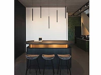 8 x solo tube slim design hanglamp zwart - afbeelding 6 van  9