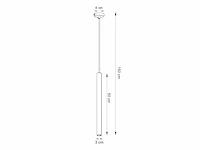 8 x solo tube slim design hanglamp zwart - afbeelding 8 van  9