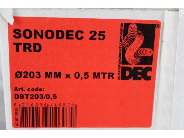 8 x sonodec 25 trd flexibele akoestische slang ø203 x 0,5 meter - afbeelding 1 van  3