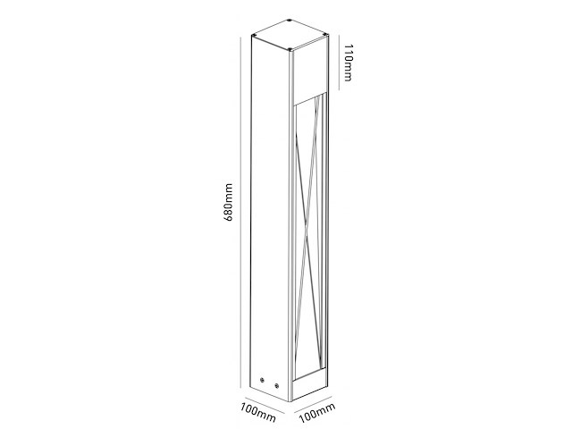 8 x staande tuinlamp 68cm gu10 fitting zwart waterdicht - afbeelding 6 van  6