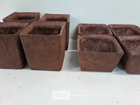 8 x stenen bloempot 2 assorti - afbeelding 3 van  3