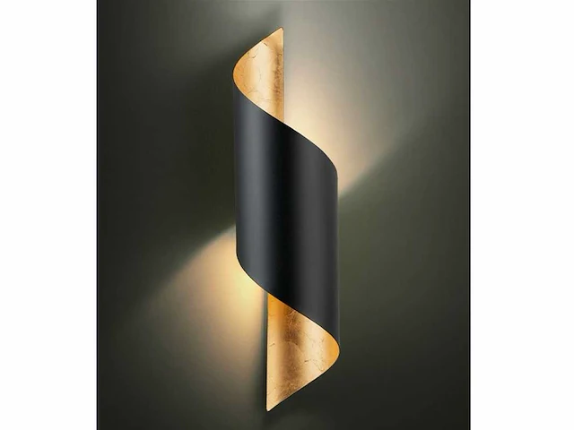 8 x swirl design wandlampen goud zwart - afbeelding 1 van  6