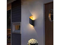 8 x swirl ip54 wandlampen goud zwart - afbeelding 3 van  9