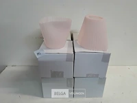 8 x t-licht of kaarshouder siliconen roze