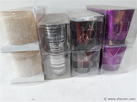 8 x t-lichtglaasjes 3 stuks 4 assorti - afbeelding 2 van  2