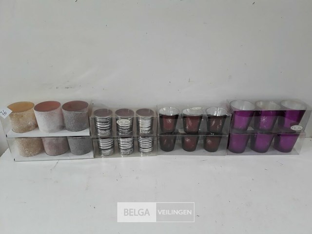 8 x t-lichtglaasjes 3 stuks 4 assorti - afbeelding 2 van  3