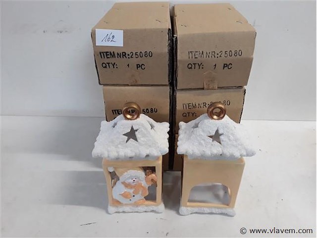 8 x t-lichthuisje winter 17 cm - afbeelding 1 van  2