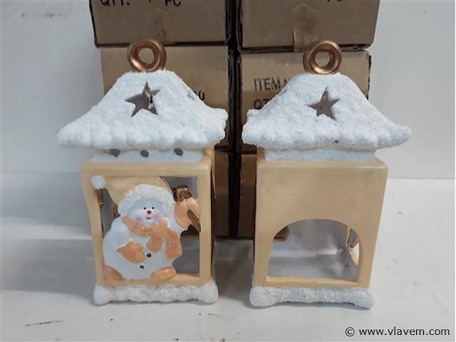 8 x t-lichthuisje winter 17 cm - afbeelding 2 van  2