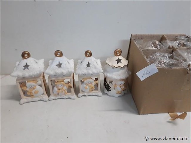 8 x t-lichthuisje winter 4 assorti - afbeelding 1 van  2