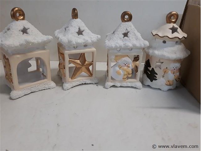 8 x t-lichthuisje winter 4 assorti - afbeelding 2 van  2